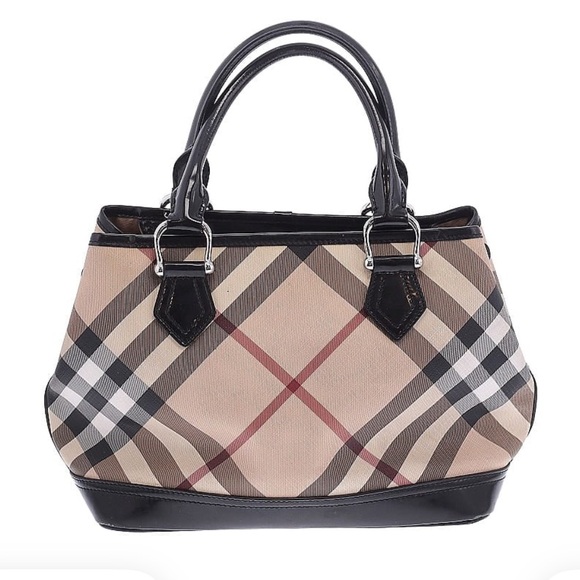 Burberry Tan and Black Satchel with Signature Style - Picture 1 of 15
